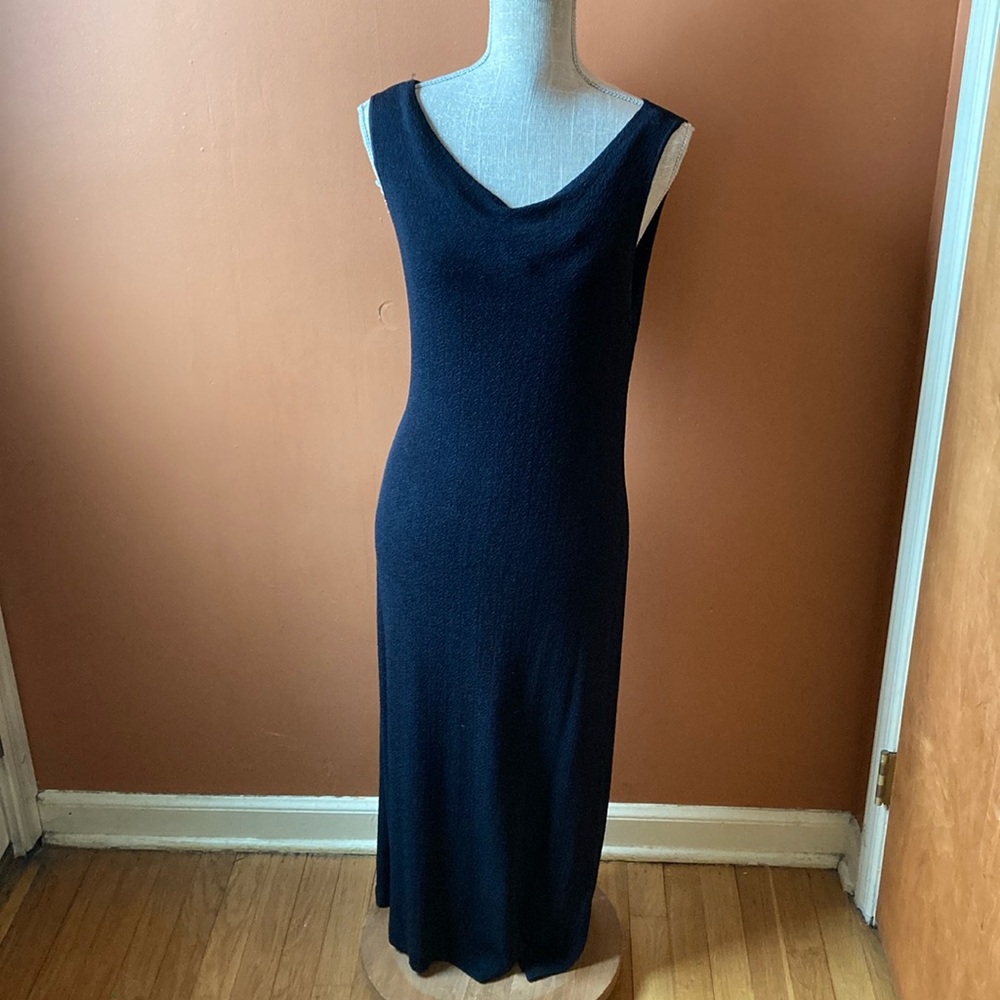 Vintage Nicole Studio black sleeveless maxi dress